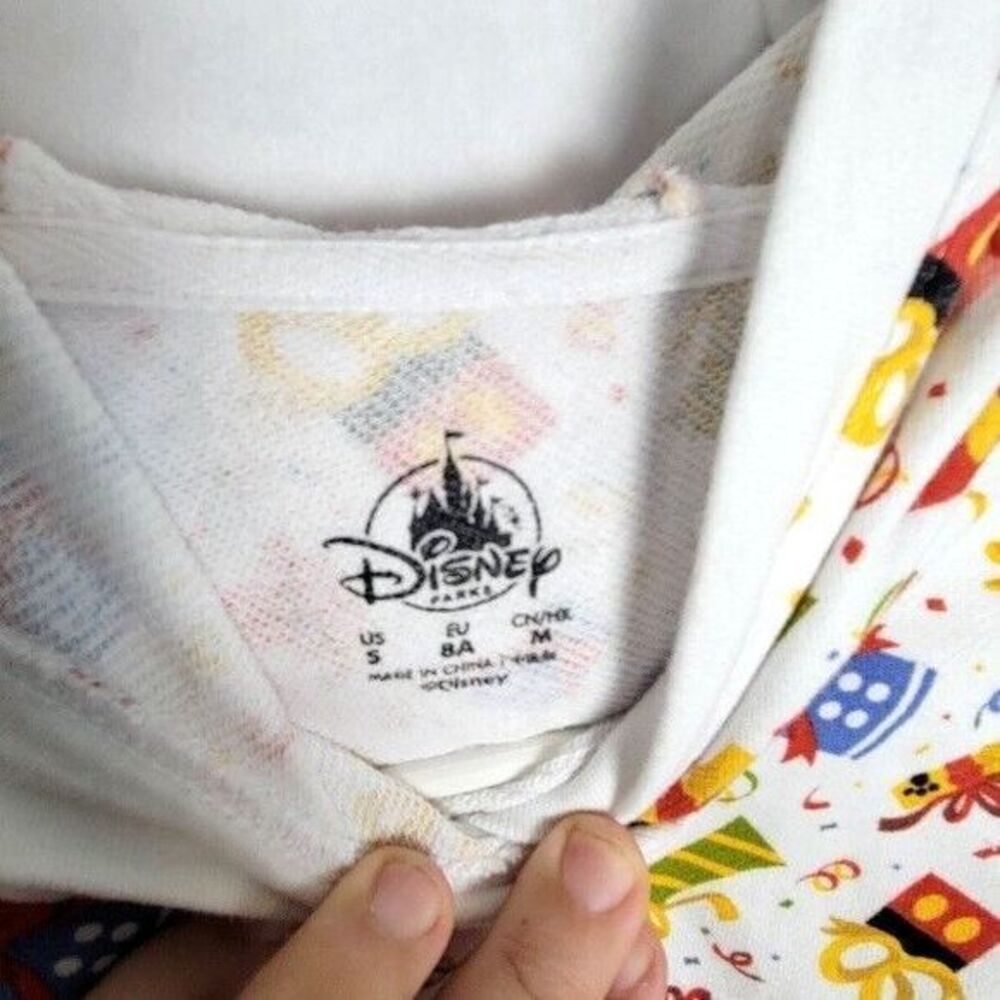 Kids Walt Disney World Mickey Mouse All Over Print Hoodie Sweatshirt Size S - Picture 3 of 6